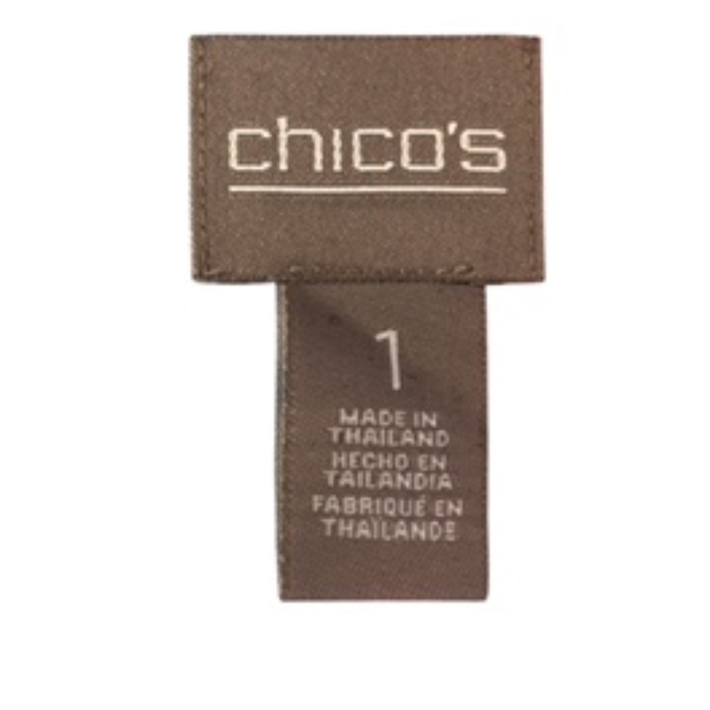 NWOT Chico's Tropical Print 3 Qtr Single Button Cuff Sleeve Button Shirt Size 1 - Picture 5 of 8